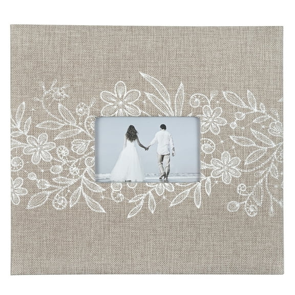 6 Pack: Floral Burlap Scrapbook Album by Recollections
