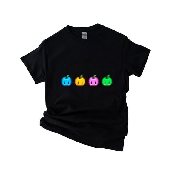 Stardew Valley Junimos T-Shirt with Colorful Forest Sprites Graphic, for men & women, up to size 5XL