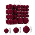 thumbnail image 2 of Christmas Tree Ornaments Balls, 46PCS/8CM Velvet Christmas Balls Flocked Christmas Tree Ornaments Balls Plastic Xmas Hanging Ornaments Christmas Tree DecorationChristmas Ornaments Balls Red, 2 of 9