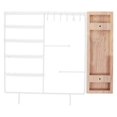 thumbnail image 3 of Desktop Jewelry Hanger Organizer Iron Art Jewelry Display Holder Earring Stand with Wooden Tray, 3 of 4