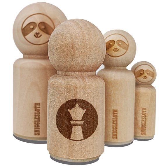 Chess Piece White Queen Rubber Stamp for Scrapbooking Crafting Stamping - Small 3/4 Inch