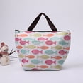 thumbnail image 3 of Qarigey Fiambrera térmica, bolsa de transporte, bolsa de Picnic con estampado de flores y bolsillo con cremallera, bolso plegable para niños, Type2 NO2, 3 of 6
