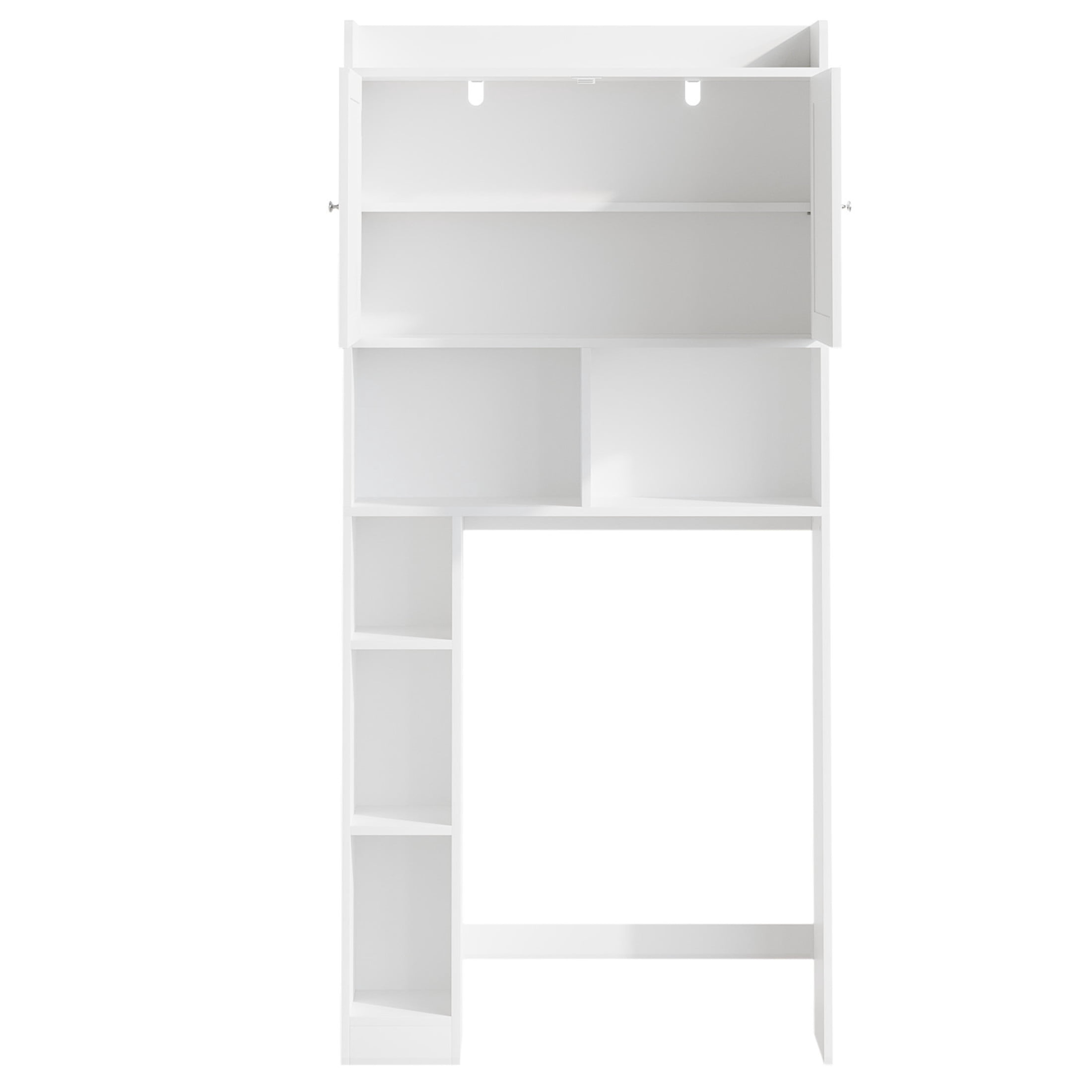 Noble House Over-The-Toilet Storage Cabinet, Bathroom Space Saver with Double Doors and Adjustable Shelf, White
