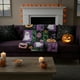 thumbnail image 4 of Manta de franela | Chal con estampado de fantasmas de Halloween | Manta ligera de poliéster para todas las estaciones, ideal para decoración del hogar, sofá, cama, camping, 4 of 6
