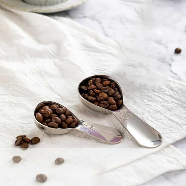 Cuillère à café en acier inoxydable Cuillères à café à poignée courte  Cuillères à soupe de mesure pour café Thé Sucre