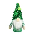 thumbnail image 2 of 2Pcs Light Up St. Patrick's Day Green Gnome Decor - Sequined Hat Plush Gnome with Lights, Irish Holiday Ornament for Home Table and Gift Giving, 2 of 8