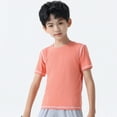 thumbnail image 3 of Hotiary Kids Summer Moisture Wicking Active Sports T-Shirt Round Neck Short-Sleeve Solid Color Undershirt Boys & Girls Teenagers Aged for 4 Years-14 Years, 3 of 8