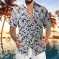 thumbnail image 2 of Eashery Mens Blouse Shirt Lapel Tops Men Button-Down Dress Shirt Shirt White 3XL, 2 of 5