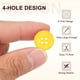 thumbnail image 4 of Uxcell 50pcs Botón de Costura 15mm 4 Agujeros Botones Redondos para Manualidades, Amarillo, 4 of 6