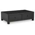 thumbnail image 4 of Ashley Furniture Foyland Wood Coffee Table with 4 Drawers in Black, 4 of 8
