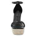thumbnail image 6 of Journee Womens Olesia Buckle Espadrille Wedge Sandals, 6 of 9