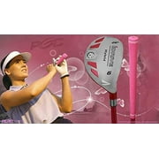 Senior Ladies iDrive Pink Golf Clubs All Hybrid Set 55+ Years Womens Right Handed Lady Full True Hybrid Complete Set which Includes: #5, 6, 7, 8, 9, PW, SW New Utility Senior Flex Club