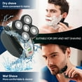thumbnail image 4 of THEMANCODE 5-in-1 Head Shaver for Bald Men, 4D Electric Rotary Razor, Cordless Wet & Dry Waterproof, Rechargeable Grooming Kit with Precision Blades, Nose Trimmer & Facial Brush, Father's Day Gift, 4 of 9