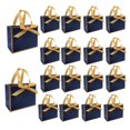thumbnail image 1 of Bolsas de Regalo TKSBAG Paquete de 50 Azul y Dorado 16x8x13 cm con Cinta, 1 of 6
