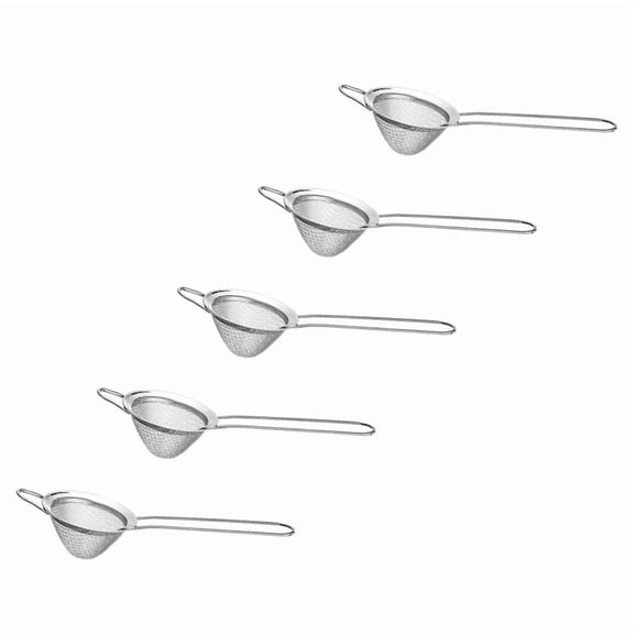 5X Stainless Steel Small Strainer Fine Mesh Strainer, Mini Cocktail Strainer for Cocktails Tea Herbs Coffee & Drinks