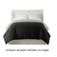 thumbnail image 4 of Benzara BM46037 Génois Grand Size Box Matelassé Réversible Couette&44; Noir & Argent, 4 of 4