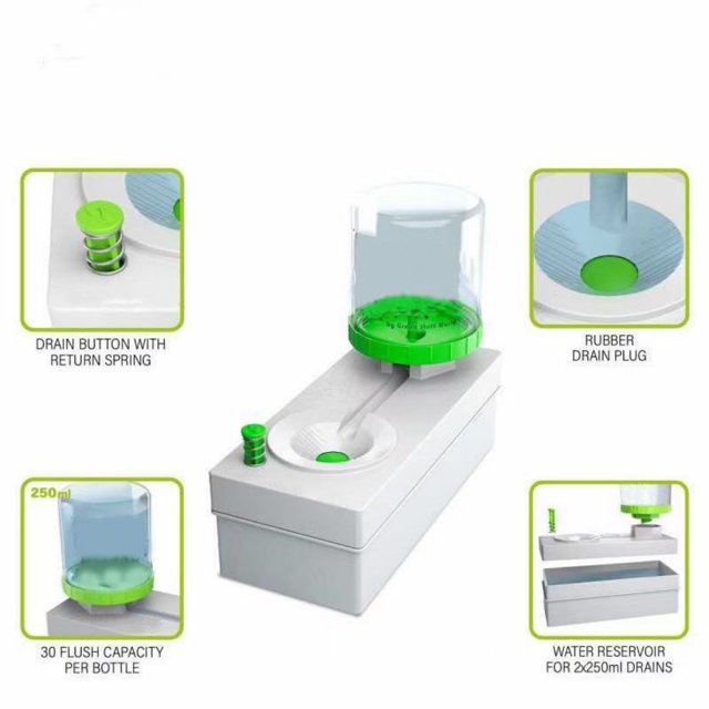 Herramienta de limpieza para pinceles de acuarela a base de agua (verde)
