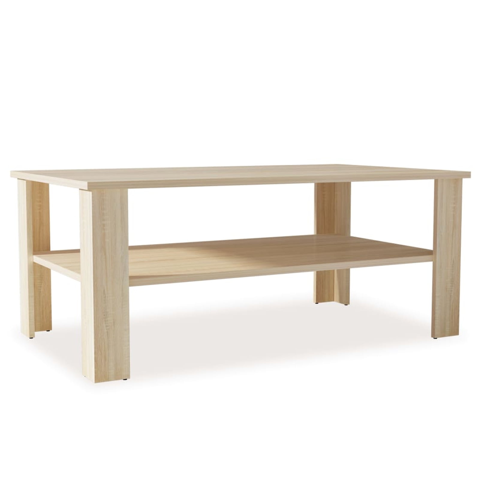 Details about   Coffee Table Chipboard 35.4"x23.2"x16.5" Oak and White PVC edges stable durable 