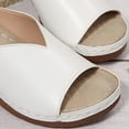 thumbnail image 6 of Womens Sandals Walking Sandals Platforms Womens Wide Shoes Extra Wide Tan for Women Size 11 Bridesmaid Women's Summer On Casual Beach Yoga Shoes With Mid Heel White 6.5, 6 of 9