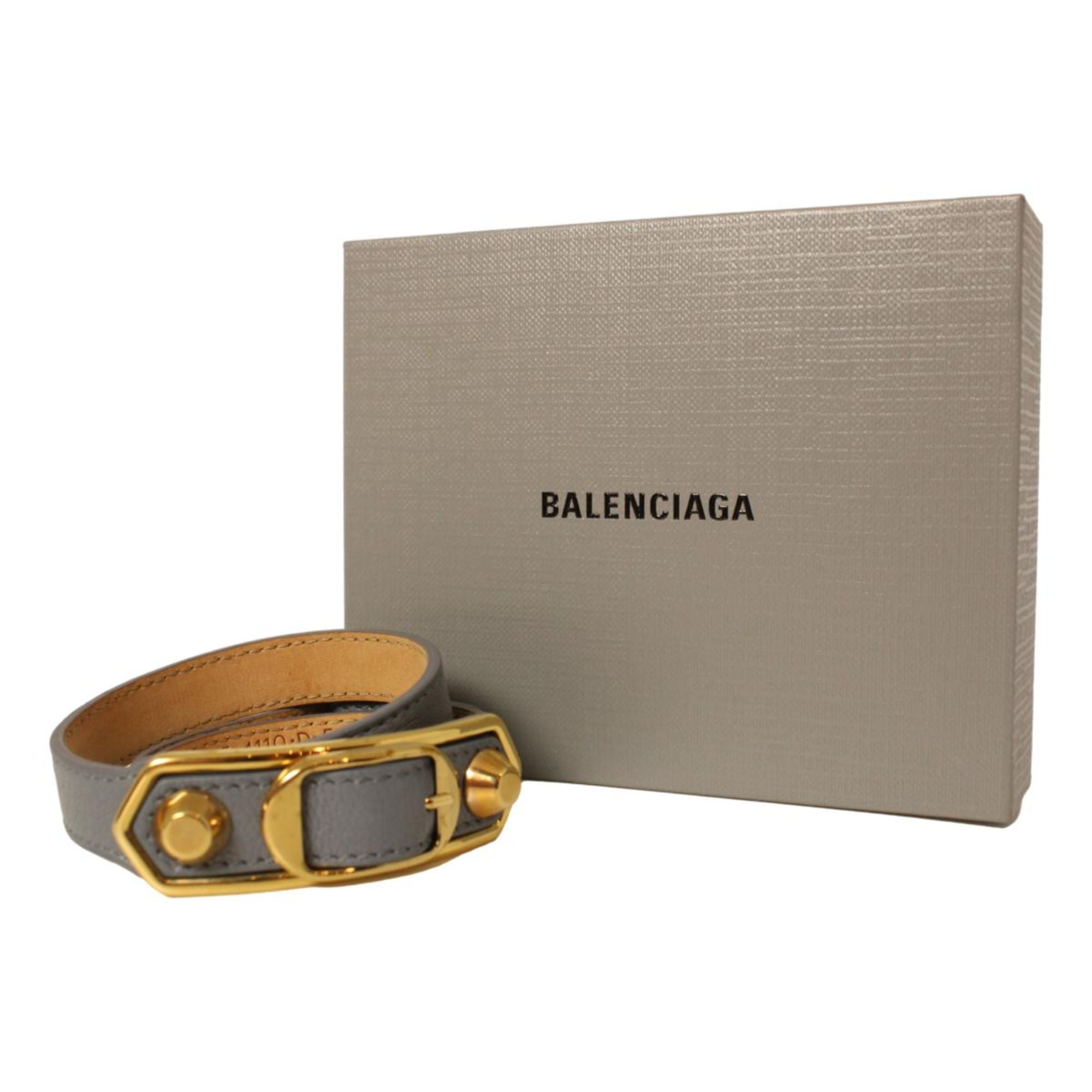 Balenciaga Arena Double-wrap Leather Bracelet in Black for Men