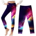 thumbnail image 1 of Odeerbi 3-8 Años Leggings Niñas Estampado Cielo Estrellado Mallas Elásticas Pantalones Verano Starlit Cintura Alta Suave Pantys, 1 of 5