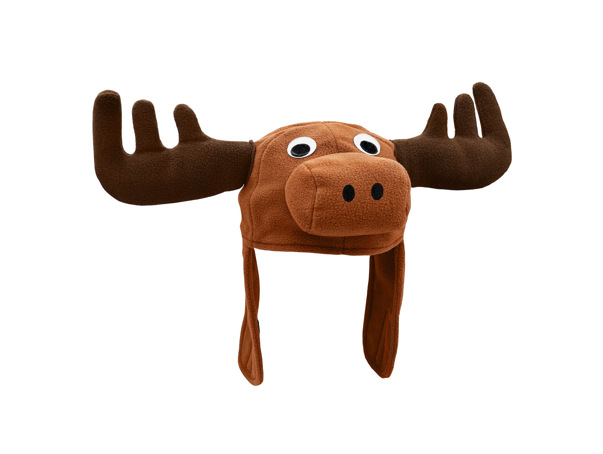 DEER HAT Halloween Costume ANTLERS Flop ADULT plush moose reindeer caribou cap 