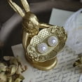 thumbnail image 4 of Easter Decor Clearance! Golden Bunny Figurine Jewelry Ring Tray Decorative Easter Statue Ornament Animal Sculpture Home Table Decor, 4 of 6