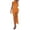A-Orange272, variant on XIAOCHA Womens Solid Dress Fitted Stand Collar Sleeveless Ruched Waist Side Slit Maxi Dress Stretchy Sexy Club Dresses