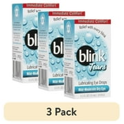 (3 pack) Blink Tears Lubricating Eye Drops Mild-Moderate Dry Eye 0.5 Fl Oz Sterile