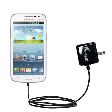 Gomadic Intelligent Compact AC Home Wall Charger suitable for the Samsung Galaxy Win - High output power with a convenient, foldable plug design - Use