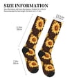 thumbnail image 2 of Lsque Chocolate Plaid Sunflower A Pattern Sport Compression Socks for Men & Women 15-20 mmHg Knee High Nurse Pregnant Running Medical and Travel Athletic, 2 of 6