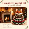 thumbnail image 4 of DIY Crochet Christmas Tree Kit, Animal Christmas Tree Crochet Craft Kit, Complete Handmade Holiday Decoration Set, Great For Indoor Tabletop Seasonal Display And Xmas Home Styling(Fox), 4 of 9