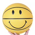 thumbnail image 1 of Pelota de baloncesto de cuero PU para niños y niñas, balón de entrenamiento de partido para interiores y exteriores, descompresión deportiva para estudiantes, balón de baloncesto feliz, tamaño 5 Fivean unisex, 1 of 2