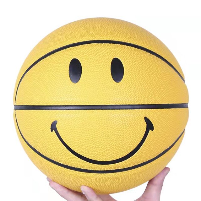 Pelota de baloncesto de cuero PU para niños y niñas, balón de entrenamiento de partido para interiores y exteriores, descompresión deportiva para estudiantes, balón de baloncesto feliz, tamaño 5 Fivean unisex