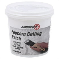 Zinsser 76084 Popcorn Ceiling Patch, 1 qt, Pail, White, Gel/Paste Wall Fillers