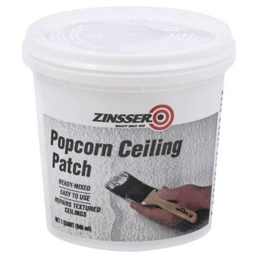 Zinsser 76084 Popcorn Ceiling Patch, 1 qt, Pail, White, Gel/Paste Wall Fillers