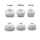 thumbnail image 5 of 6 piezas de silicona de repuesto Pro White para auriculares, puntas para auriculares/accesorios para altavoces, 5 of 7