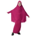 thumbnail image 1 of Bangus Robe Musulmane pour les Filles, Robe de Prière Islamique à Manches Longues avec Hijab, 1 of 4
