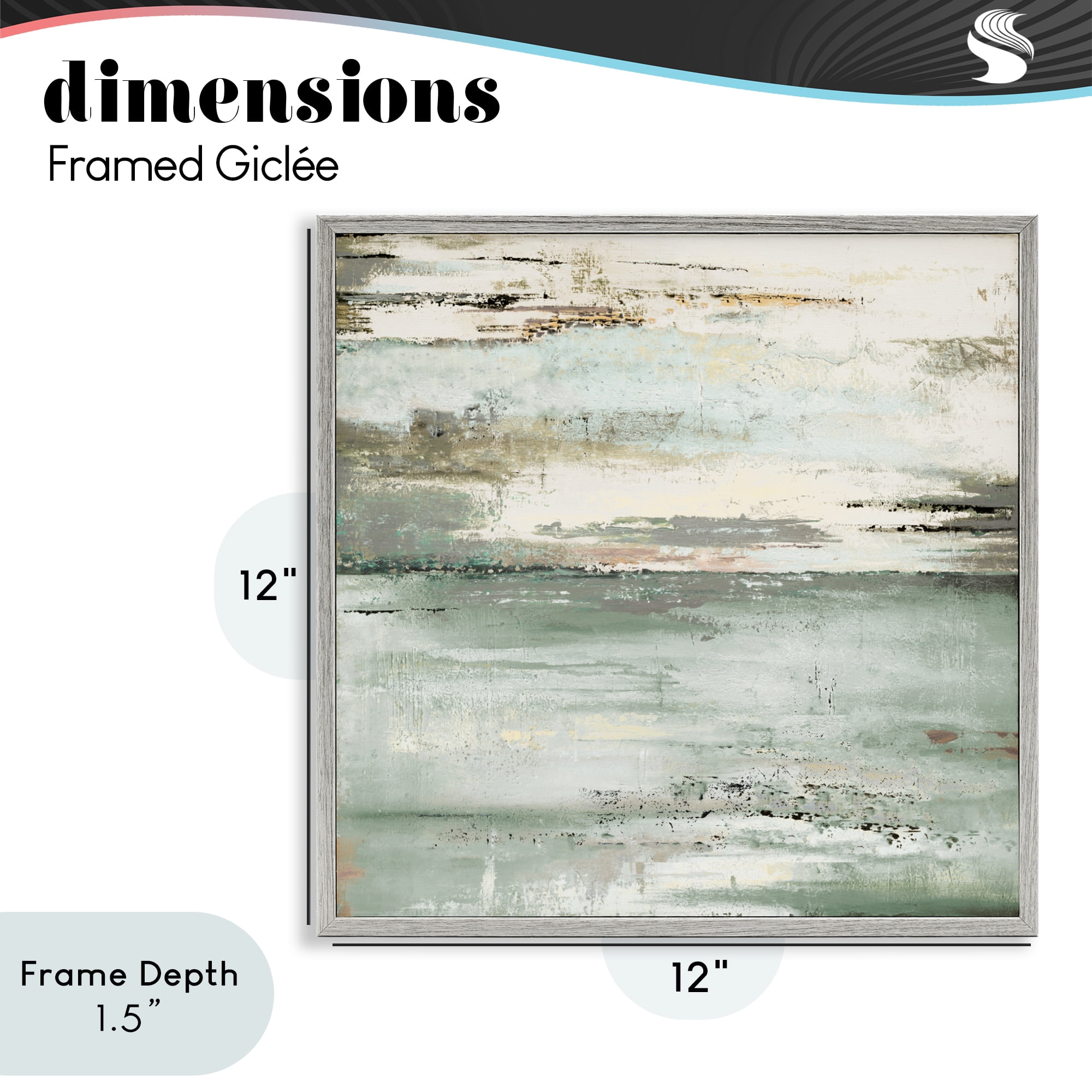 Stupell Industries The Seafoam Ones Abstract Gray Framed Giclee Art, design by Patricia Pinto