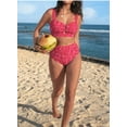 thumbnail image 6 of SHEWIN Bikini Set 2 Piece Swimsuits Womens U-Wire Cutout High Waisted Floral Print Summer Beach Swim Bathing Suits, 6 of 10