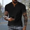 thumbnail image 2 of MQLKF Men Summer Casual Shirt Blouse Blouse Short Sleeve Turn Down Collar Button Fashion Shirt Top Fashionable Men's Top, 2 of 5