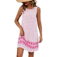 thumbnail image 2 of Summer Dresses for Women Crewneck Sleeveless Casual Loose Mini Sundress Flowy Vacation Casual Dress, 2 of 5