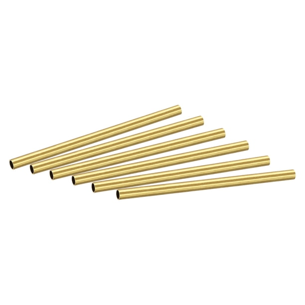 Latón Redondo Tubo 5,5mm OD 0,5mm Pared Grosor 100mm Longitud Tubería Tubo 6uds