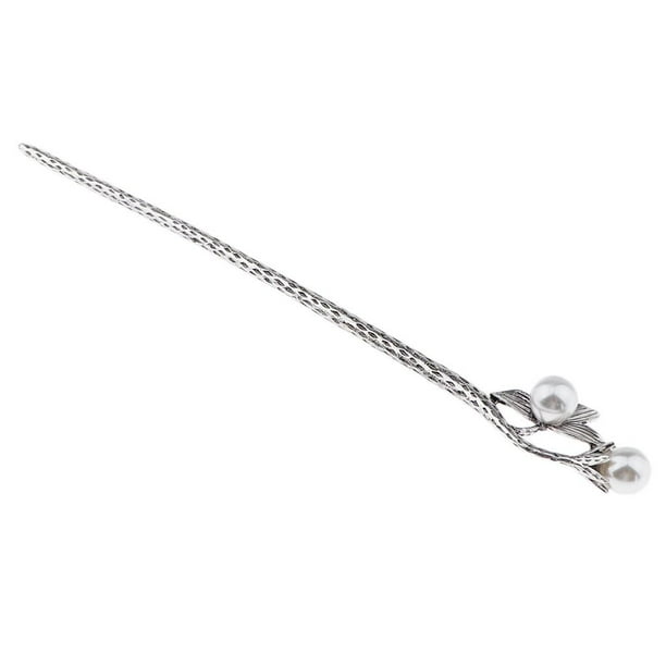 Pasador para el pelo con forma de flor y perlas decorativas de estilo retro para mujeres y niñas Forma de orquídea