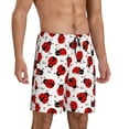 thumbnail image 2 of Pofeuu Ladybug And Heart Print Men's Soft Woven Elastic Waistband Sleep Pajama Short-3X-Large, 2 of 6