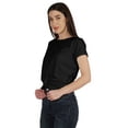 thumbnail image 3 of Inkmeso Summer Twist Front Knot Crop Top For Women With Short Sleeves Tee Shirts, 3 of 8