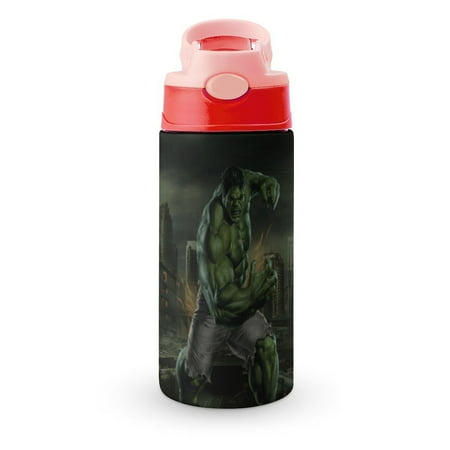

Hulk Kids Insulated Water Bottle 16.9 Oz Stainless Steel Travel Bottle with Straw Double Wall Vacuum Insulated Water Bottles for Boys Girls