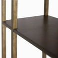 thumbnail image 5 of Uttermost Karishma 4-Shelf MDF and Metal Bookcase in Antique Gold/Dark Walnut, 5 of 9