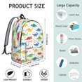 thumbnail image 5 of Dinosaur and Star White Pattern Backpack for School, Cute School Bag with Adjustable Shoulder Straps and Padded Back, 15.7"x11.8"x5.5", 5 of 5