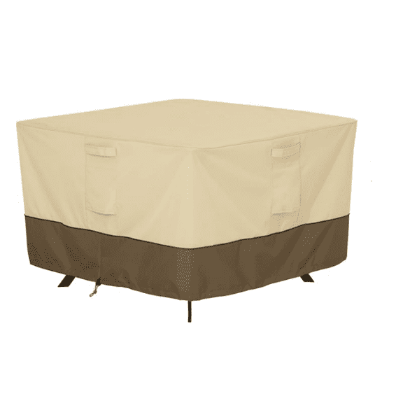 Classic Accessories Veranda Water-Resistant 60 Inch Square Patio Table Cover, Outdoor Table Cover